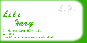 lili hary business card